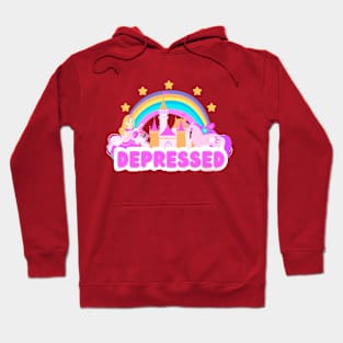 Depressed Unicorn Rainbow Hoodie